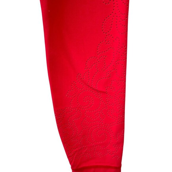 Athleta Revolution Laser Cut 7/8 Stash Pocket Leggings Powervita Red XS - Picture 9 of 15